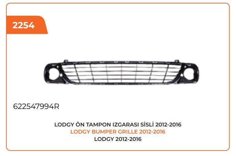 ÖN TAMPON IZGARASI SİSLİ LODGY (12-16)