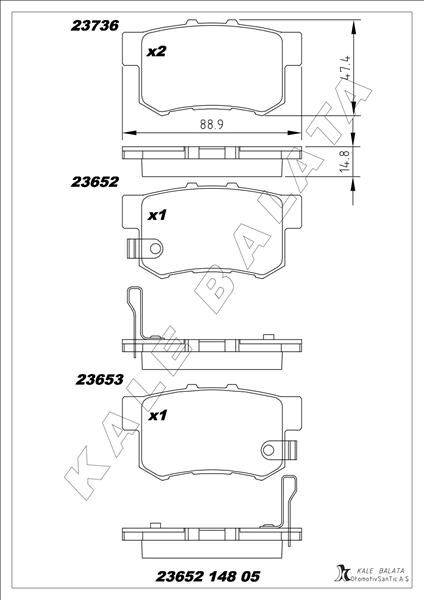 ARKA FREN BALATA HONDA CIVIC 1.4L 1.6L VTEC EP ES ...
