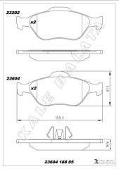 ÖN BALATA FIESTA 1.4TDCİ ABSLİ 00=> FUSION 02=&...