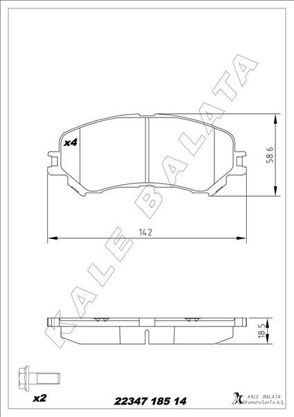 ÖN FREN BALATASI RENAULT MEGANE IV 15> SCENIC I...