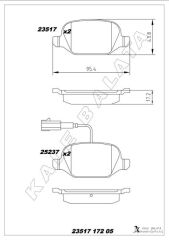 ARKA FREN BALATASI ALFA ROMEO MITO 09> FIAT LIN...