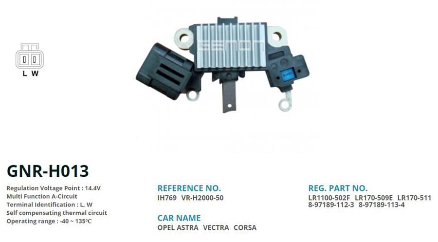 12V OPEL COMBO-ASTRA-VECTRA 1.7 D (L W)