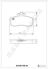 BALATA ÖN SAMARA-FORMA-VEGA 00-