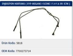 ENJEKSİYON YAKIT BORUSU RENAULT R19-MEGANE I-SCENI...