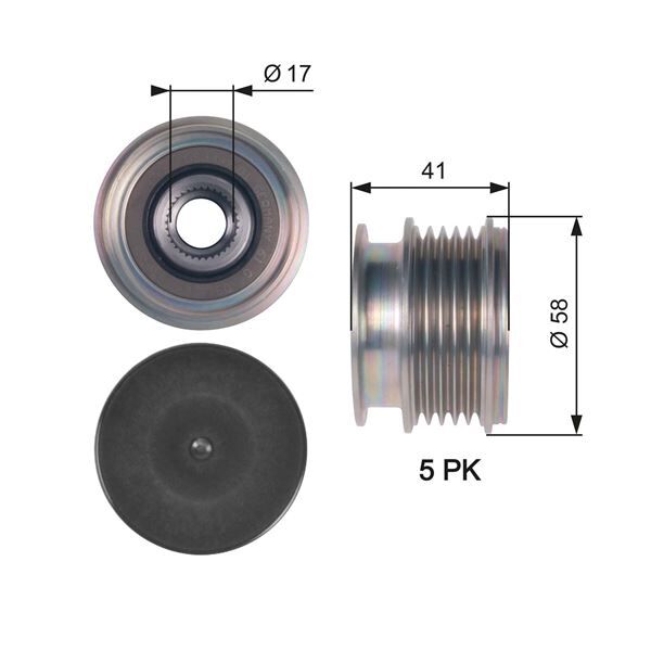 ALTERNATÖR GERGİ KASNAĞI FORD MONDEO IV 2.5-SMAX 0...