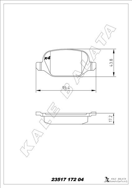 ARKA FREN BALATASI ALFA ROMEO MITO 09> FIAT LIN...