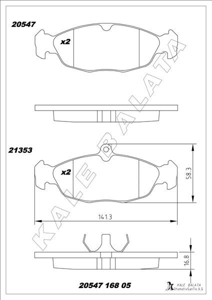 ÖN BALATA ASTRA F-CORSA A B -VECTRA A-TIGRA-(94-00...