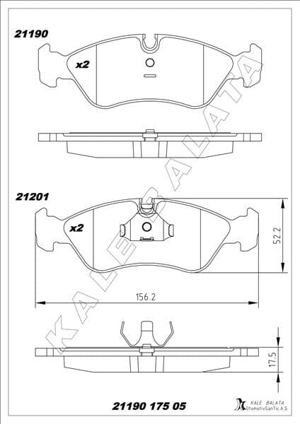 ÖN BALATA ASTRA F (91-98) CALIBRA-OMEGA-VECTRA A 1...