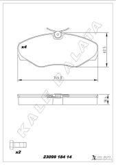 ÖN BALATA RENAULT TRAFIC II 01> OPEL VİVARO 01&...