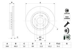 FREN DISKI ARKA W205-213-238-253-257 13-