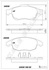 ÖN FREN BALATASI PEUGEOT PARTNER 08>11 P5008 09...