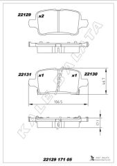 ARKA FREN BALATASI OPEL ASTRA K 1.0-1.4-1.4T-1.6T-...