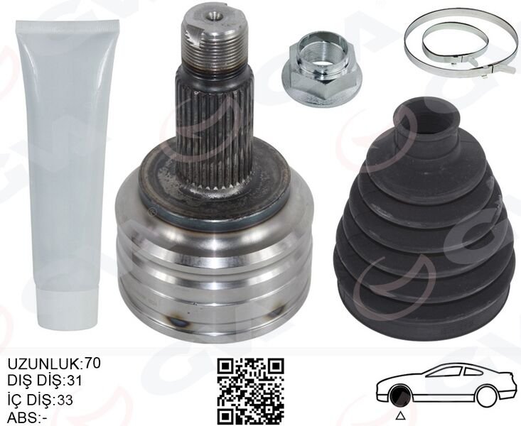 AKS KAFASI DIŞ ÖN SAĞ/SOL BMW X3 E83 (137MM)