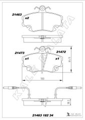 ÖN BALATA FİŞLİ RENAULT R9-R19-R21-CLIO I-II-MEGAN...