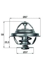 TERMOSTAT 80 °C MERCEDES OM616 W123 W460