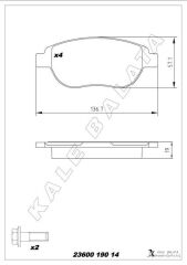 ÖN BALATA P207 06> P307 00> DOBLO 01> PAR...