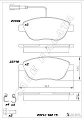 ÖN FREN BALATASI OPEL COMBO D 12> PUNTO EVO 1.3...