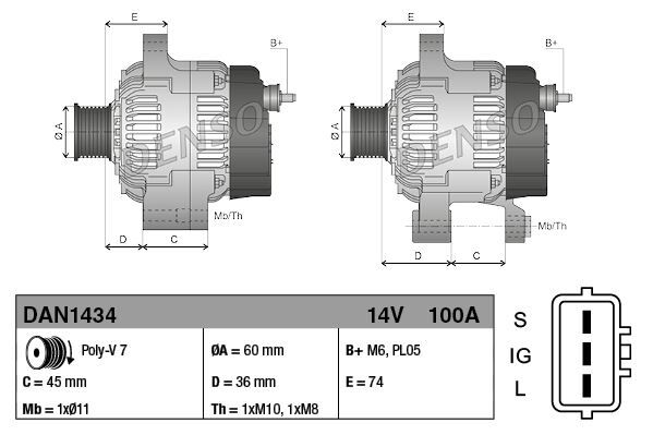 ALTERNATOR TOYOTA AVENSIS (97-03)