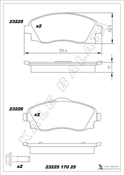 ÖN BALATA COMBO C-CORSA C 1.3-1.7 CDTI 01=> MER...