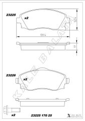 ÖN BALATA COMBO C-CORSA C 1.3-1.7 CDTI 01=> MER...