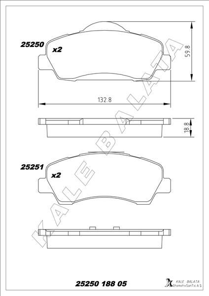ÖN FREN BALATASI PEUGEOT P301 12> P308 13> C...