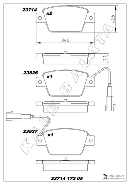 ARKA FREN BALATASI FIAT STILO 02> LINEA 07> ...
