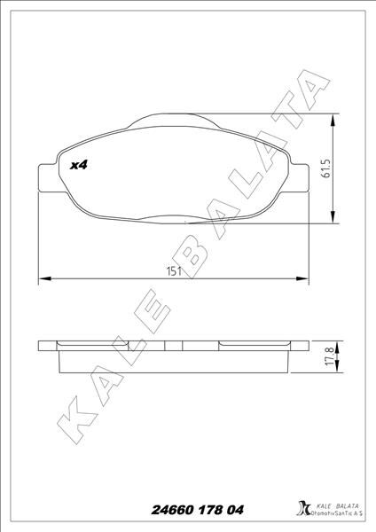 ÖN BALATA P308 1.4 1.6 HDİ 2.0 HDİ 07> P308 SW ...