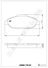 ÖN BALATA P308 1.4 1.6 HDİ 2.0 HDİ 07> P308 SW ...