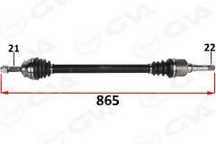 KOMPLE AKS SAG ON PSA 2008 I 1.2 M-T (05-)CITROEN ...