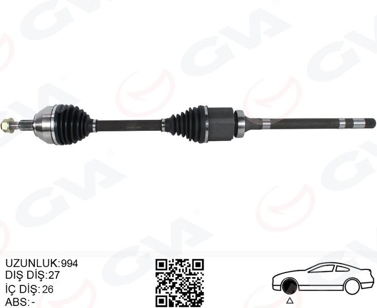 ON AKS KOMPLE SAG KUGA I 08>13 2.0 TDCI