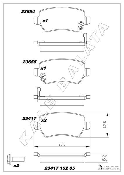 ARKA FREN BALATA KIA CEED 1.6L G4FJ T-GDI 13-> ...