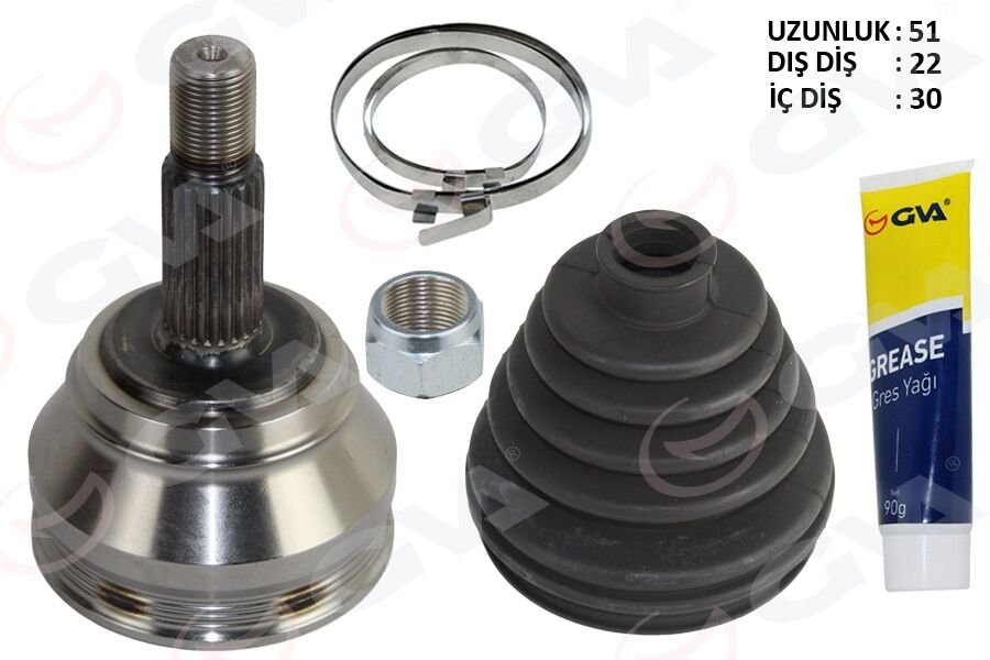 AKS KAFASI DIŞ GOLF3-CLASSİC-CORDOBA 1.6-1.8 (91-)...