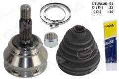 AKS KAFASI DIŞ GOLF3-CLASSİC-CORDOBA 1.6-1.8 (91-)...