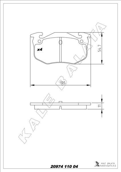 ARKA FREN BALATASI PEUGEOT P106 96>04 P205 87&g...
