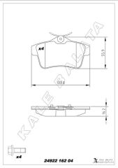 ARKA FREN BALATASI PEUGEOT P3008 09>16 P5008 09...