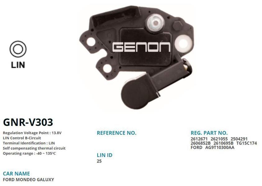 12V FORD C-MAX-FOCUS-MONDEO-KUGA-COURIER-MAZDA 3-5...