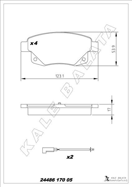 ARKA FREN BALATASI TRANSIT V347-V348 06>11 FISL...