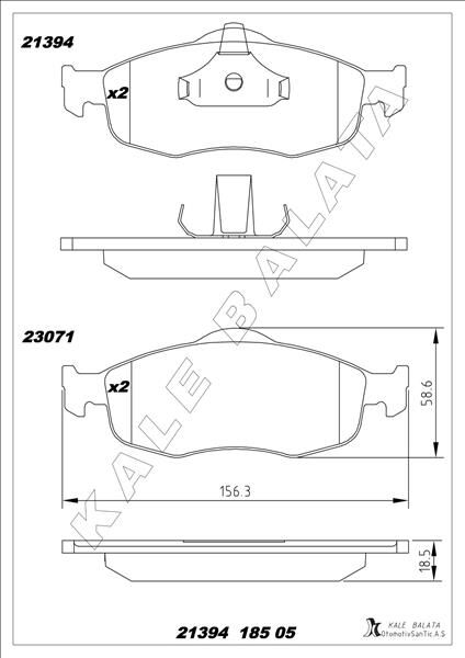FREN BALATASI ÖN FORD MONDEO 93> (KABLOLU İKAZL...