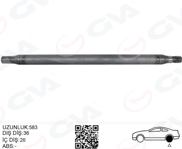 AKS MILI ARKA SAG INCE UZUN 893mm MERCEDES SPRINTE...