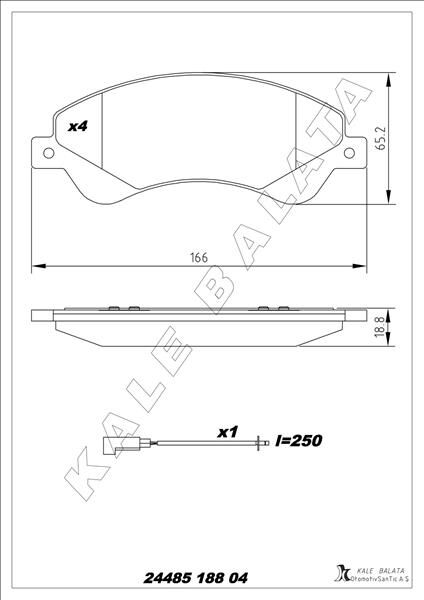 ON FREN BALATASI TRANSIT V347 06>14 O.CEKER FIS...