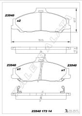 ÖN BALATA RANGER 2.5 D TD 4X4 99=> 3.0 TDCİ 05=...