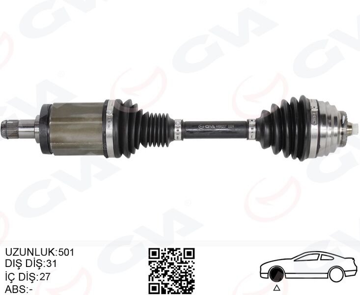 KOMPLE AKS ÖN SOL BMW X1 E84 09>15 (501MM)