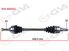 KOMPLE AKS SOL C3 1.4 HDI 02=> 70HP (636mm)