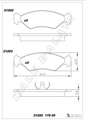 ÖN BALATA FIESTA1.0 1.3 1.4 1.8 D 95=>FORD KA 1...
