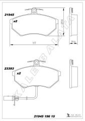 ÖN BALATA FİŞLİ KÜÇÜK TİP PASSAT-A4 (97-04) (GDB13...
