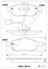 FREN BALATASI ÖN FORD MONDEO 93> (KABLOSUZ)