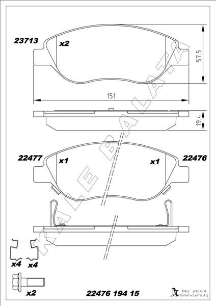 ON BALATA FIAT EGEA 15> 1.4 1.5 T4 HIBRIT 1.6 D...