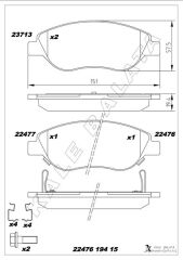 ON BALATA FIAT EGEA 15> 1.4 1.5 T4 HIBRIT 1.6 D...