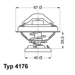 TERMOSTAT 85 °C MERCEDES OM601 OM602 OM603 OM605 O...