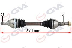 KOMPLE AKS SOL OPEL VECTRA C 1.6-1.8 (02-08) (620m...